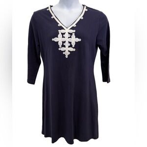 Barbara Gerwit Blue Embroidered dress, XL